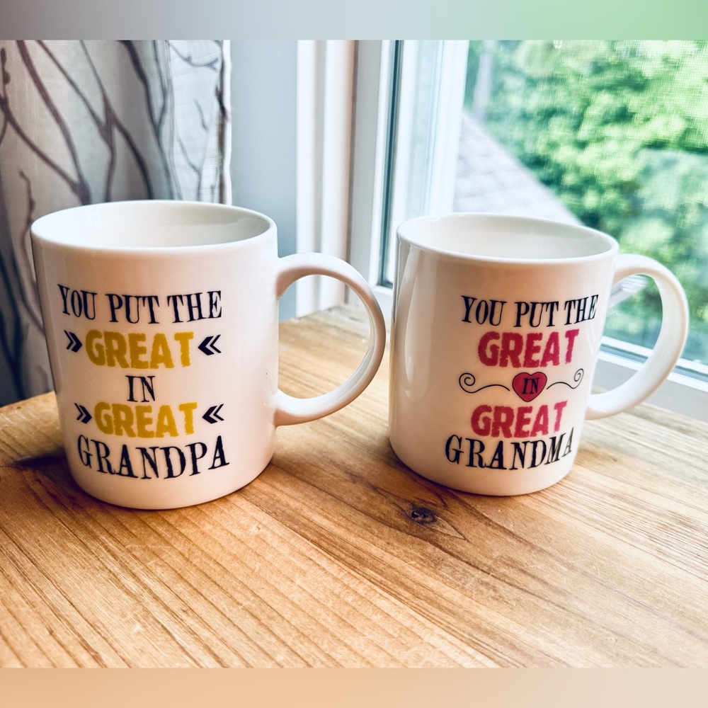 Set of 2 Mugs Great Grandma Great Grandpa